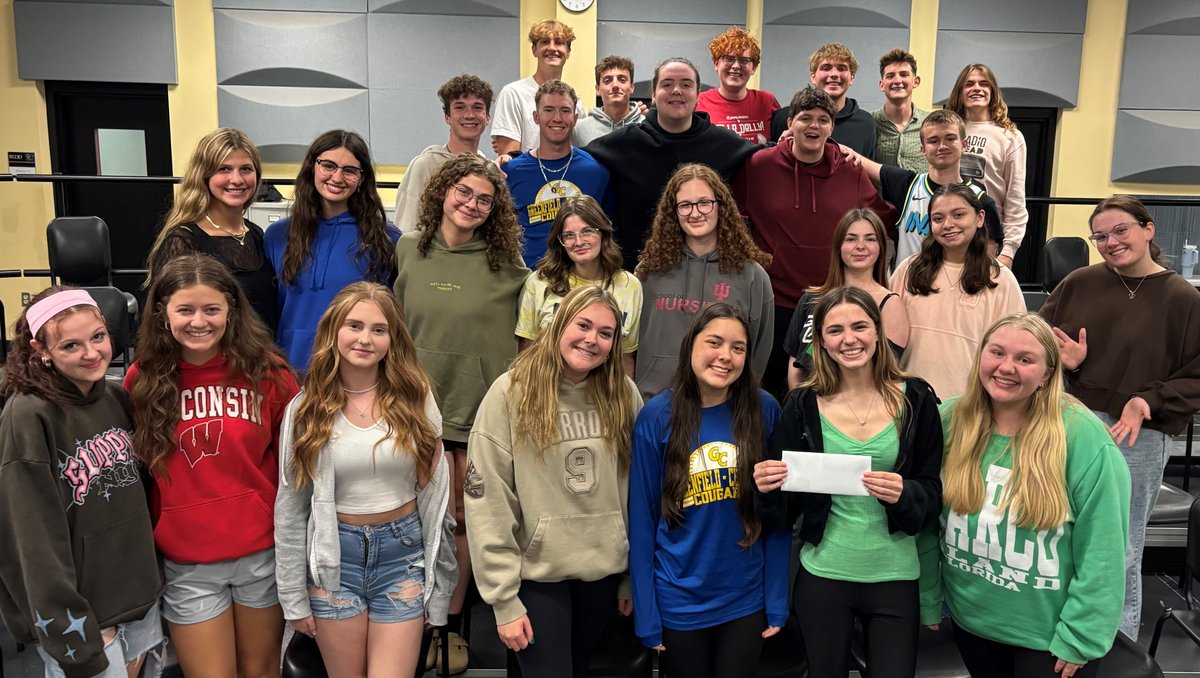 NineStar's Operation Round Up program granted $3,000.00 to Greenfield Central Legacy Boosters Inc. They will be using the funds to support the show choir- costumes, props, and rights to music in ORU's second quarter of the year. #NineStarGivesBack #OperationRoundUp