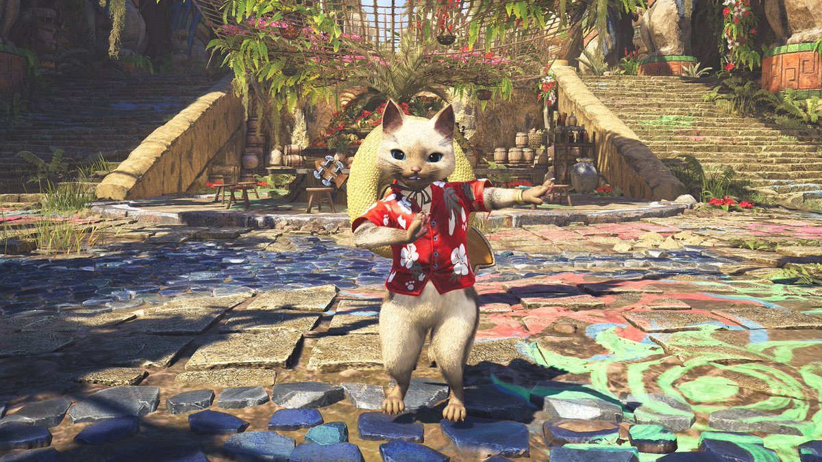 MH_Wilds's tweet photo. 季節イベント「交わりの祭事【踊火の儀】」が7月23日(水)～8月6日(水)に開催。

大集会所では、季節ごとに華やかな祭りが開催されます。季節イベントでは、大集会所の装飾や食事が変化し、限定の装備やジェスチャー、簡易キャンプの装飾などが入手できます。
https://t.co/CNxnLJ8jau
#モンハンワイルズ #MHWs #MHWilds