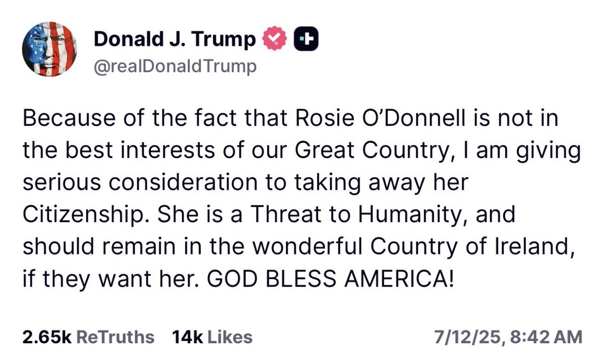 judytgolf's tweet image. Rosie is going to have more of a TDS when she sees President Trump’s post on TS! 😂⬇️🤣🤣🤣🤣🤣🤣🤣🤣😭