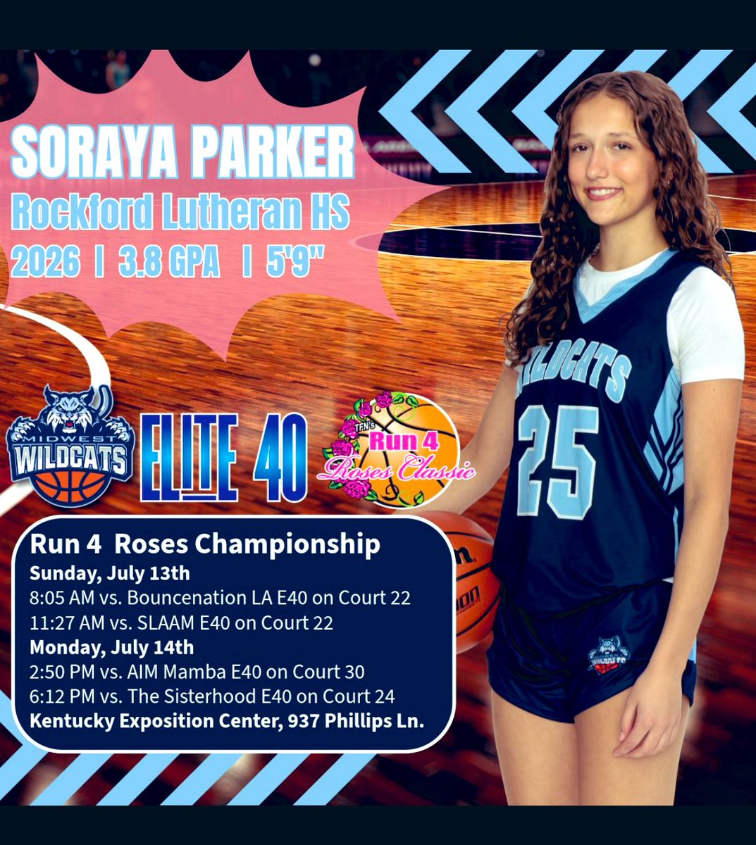 Game schedule for Sunday &amp; Monday in Louisville.., <a href="/MidwestWildcats/">Midwest Wildcats Basketball</a>