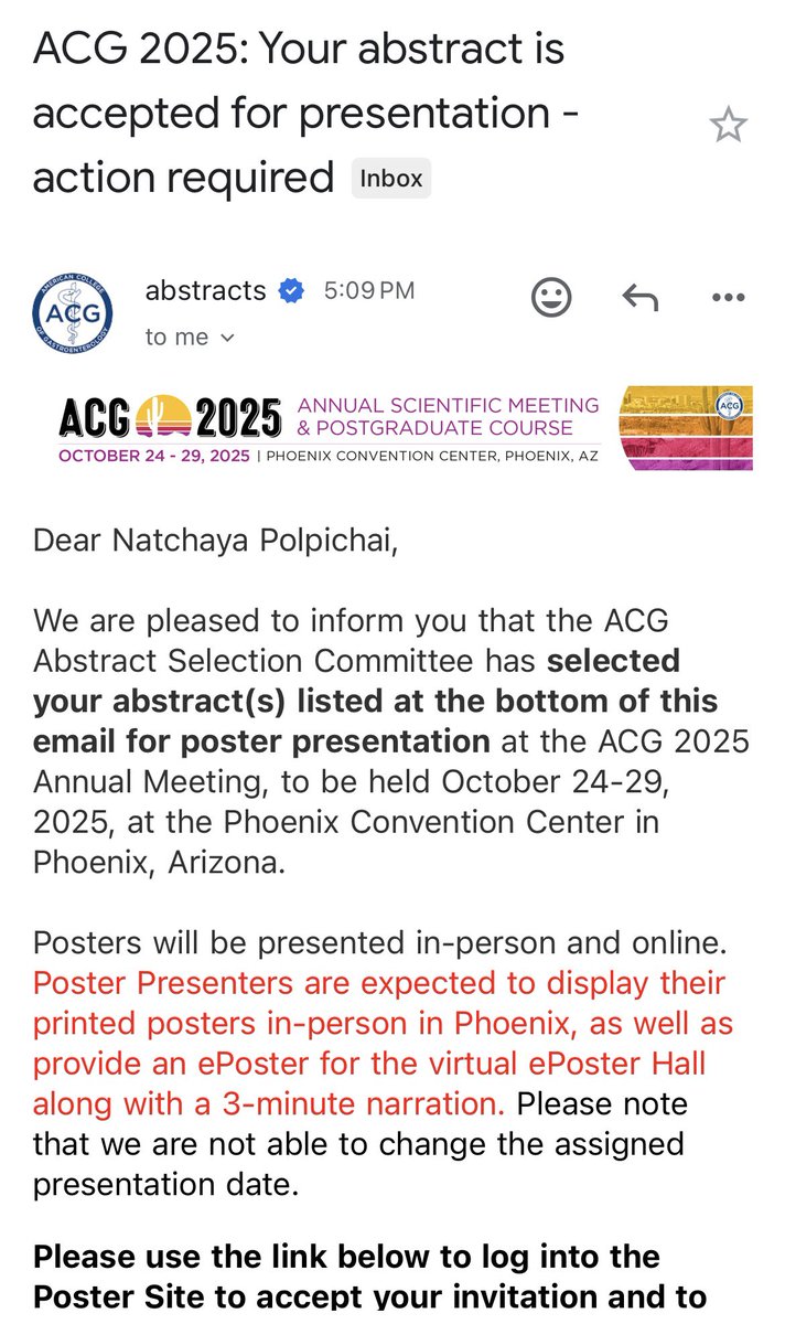 Excited to share that my abstracts got accepted for poster presentation at #ACG2025 in Phoenix, AZ! 🌵 🏜️