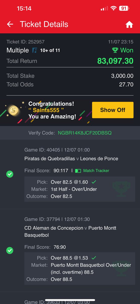 paulbagins's tweet image. @darkmsking Boss, thank you so much ooh. I edited all your games and flex too. This is the first time I’m winning over 700K. Thanks boss. You are too good🙏🙏✅✅
