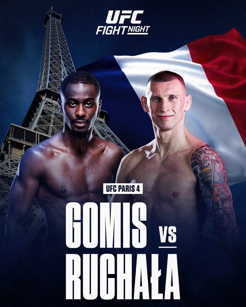 ROBERT RUCHAŁA ZADEBIUTUJE W UFC!

Robert Ruchała zadebiutuje 6 września 2025 roku na UFC w Paryżu.

Ruchała zawalczy z Williamem Gomisem