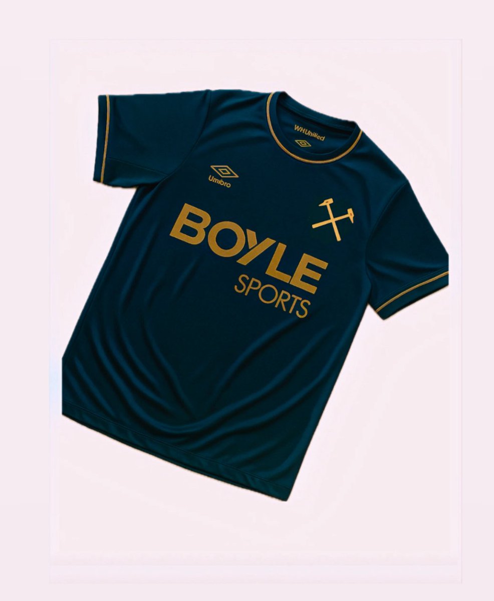Our third shirt is rumoured to be Navy. 

Here’s a two colour combo I’d think would look nice together - along with the more simple crossed logo.