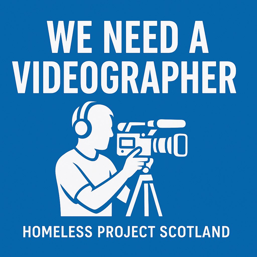 hp_scotland's tweet image. 📹 WE NEED A VIDEOGRAPHER 🎥
Are you a passionate videographer looking to make a real impact?
Homeless Project Scotland is looking for a volunteer videographer to help us tell the stories that matter. We are Scotland’s only fully volunteer-led homeless night shelter. And the…