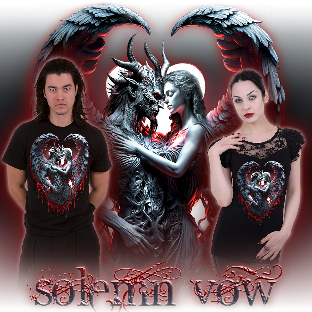 SpiralDirect's tweet image. 🖤 Bound by shadows, sealed in sorrow...
The Solemn Vow collection by Spiral Direct - where Gothic romance meets eternal darkness. ⛓️🕯️
For those who wear their heartbreak like armour.
spiraldirect.com/search?q=solem…