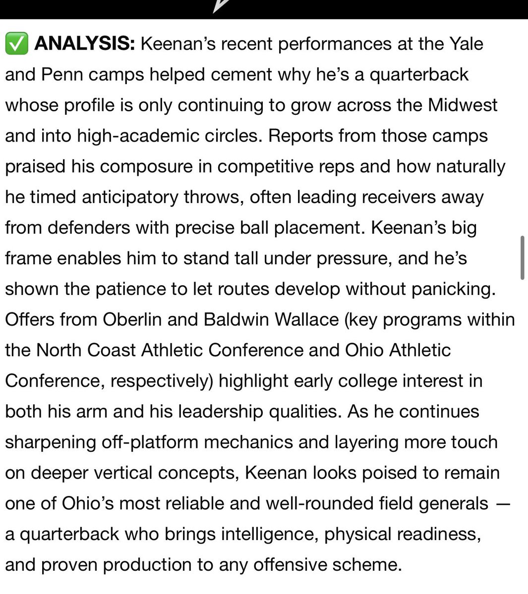 Finn Keenan 2026 QB (@finniankeenan) on Twitter photo Thanks for the write up <a href="/sixstarfootball/">Six Star Football | PLUS+</a> Had a great time competing <a href="/yalefootball/">Yale Football</a> Thanks for the write up <a href="/sixstarfootball/">Six Star Football | PLUS+</a> Had a great time competing <a href="/yalefootball/">Yale Football</a>
