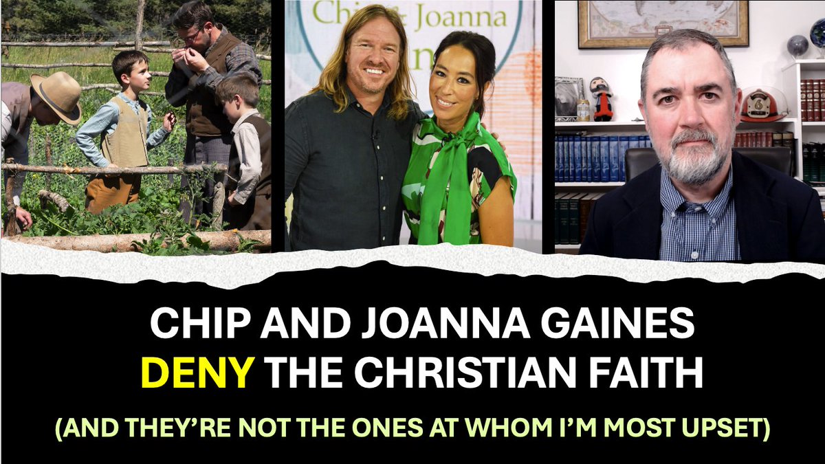 Just posted a video on <a href="/chipgaines/">Chip Gaines</a> and <a href="/joannagaines/">Joanna Gaines</a> denying the Christian faith. When will evangelicals learn not to breathlessly endorse and promote every celebrity who makes so much as a passing reference to Jesus???
youtu.be/68FADt7cnr8?si…