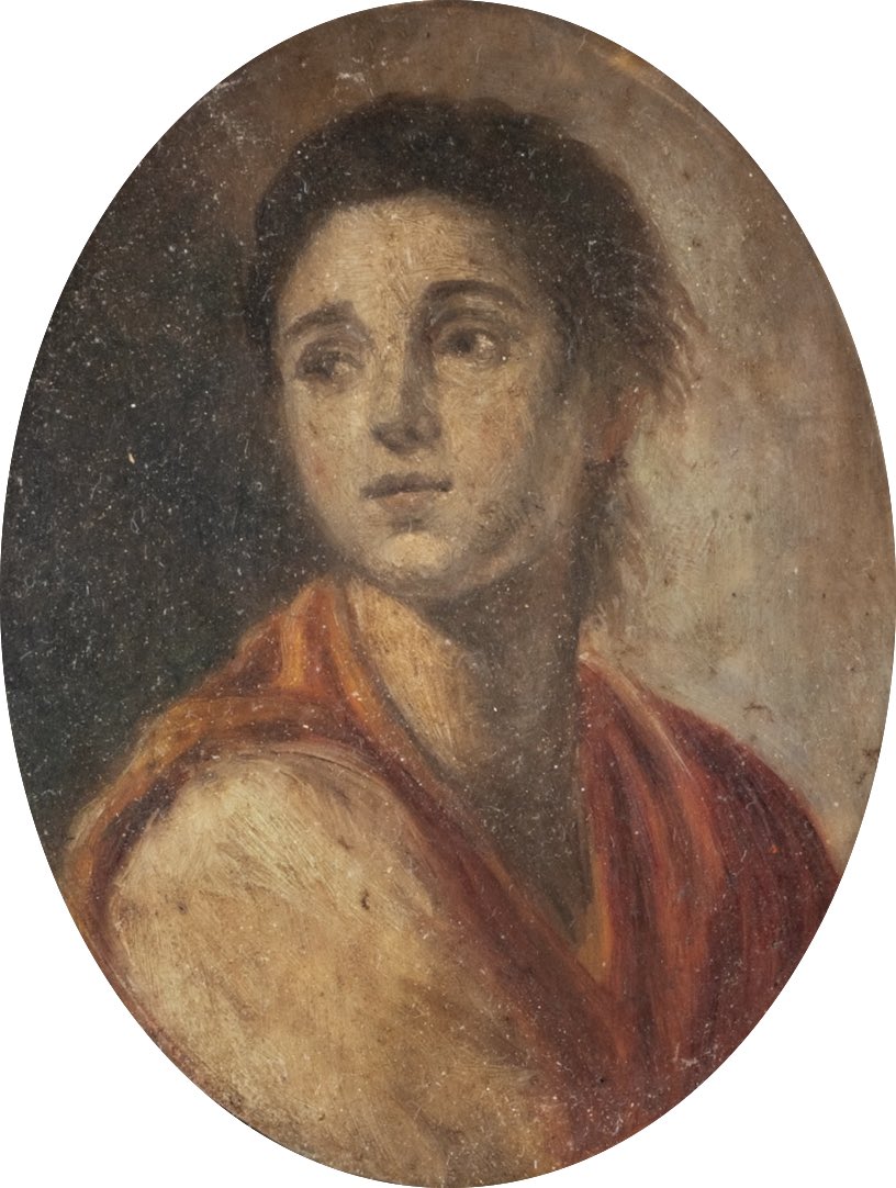 JMORENONYS's tweet image. Y en la misma subasta vendida esta otra finísima miniatura ‘Retrato de una joven doncella’ (Olio su carta, 8,6 x 7 cm)