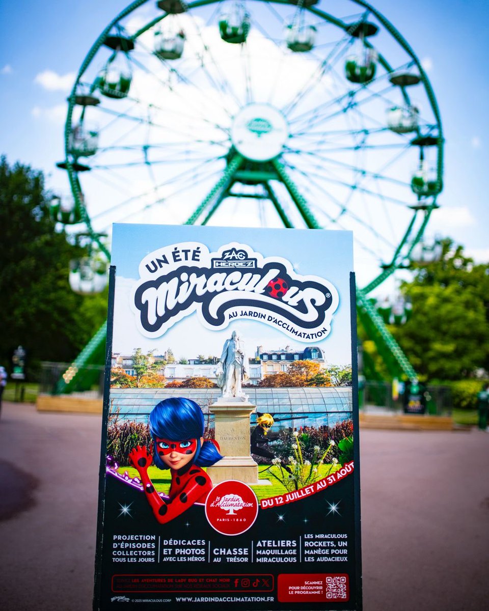 JardindAcclim's tweet image. Cet été, Miraculous célèbre ses 10 ans au Jardin d’Acclimatation. Une expérience inédite et familiale vous attend dans un décor entièrement dédiéà l’univers de la série.
#jardindacclimatation #Miraculous @BeMiraculousLB