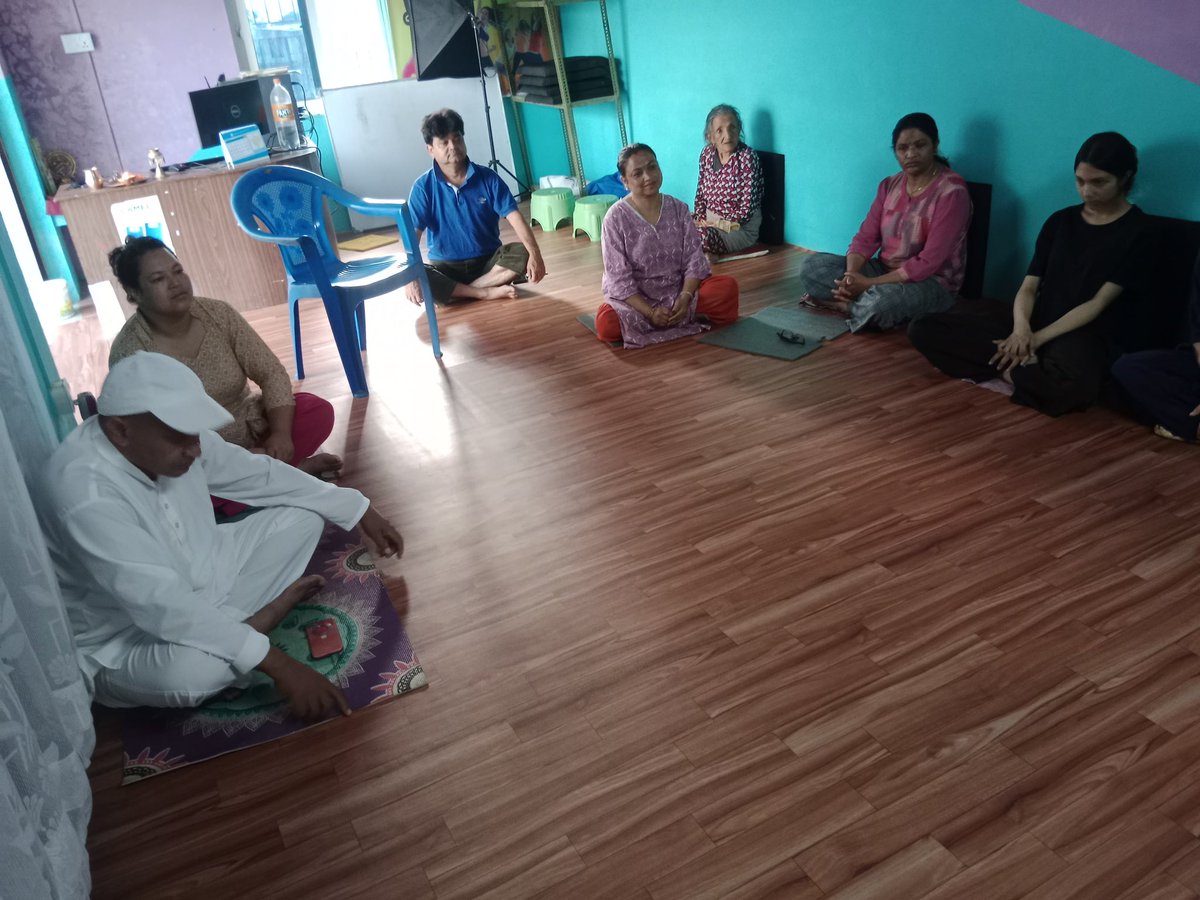 mayameditation's tweet photo. Meditation event in Kathmandu. Thank you Navaras Sangeet Pathshala for organizing this. ❤️🧘🌺 https://t.co/womBoAzIWe