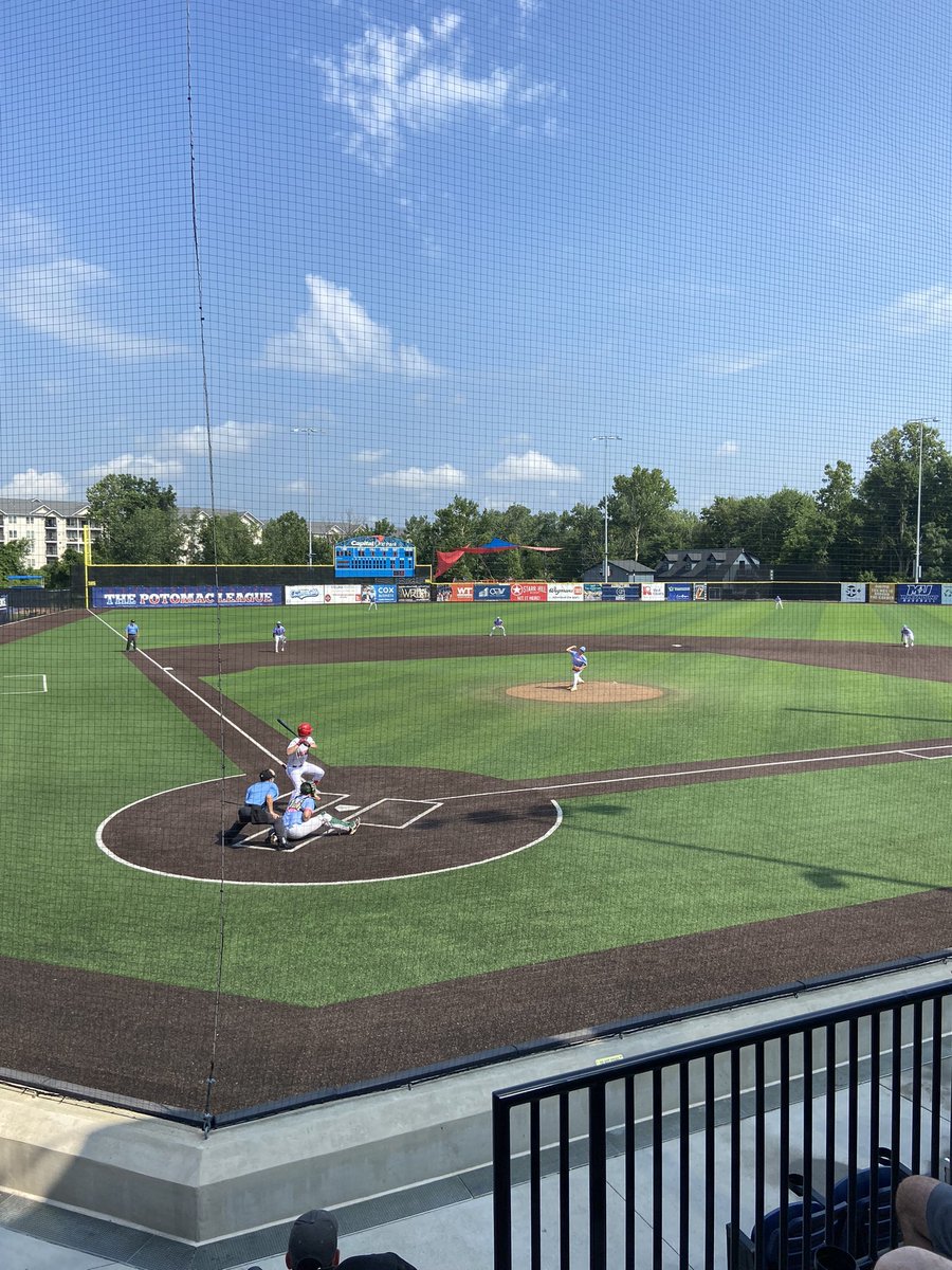 A great morning for collegiate league baseball - 10am start time for the Bunt Cakes and the Hot Wings.

A dozen chapter members come out to Capital One Park for some inexpensive entertainment ($5 for admission to multiple games, free for seniors). And we’re in the shade!

#SABR