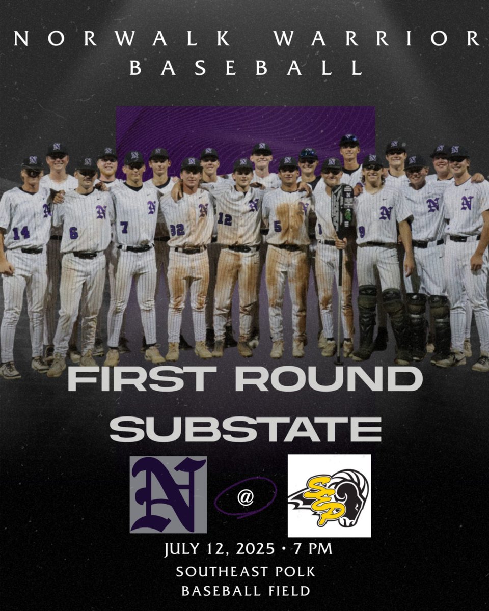 Let's try this again!
4A 1st Round Substate
@ Southeast Polk
7 PM

If you purchased tickets for last night they will work tonight.

Tickets: gobound.com/ia/schools/nor…
