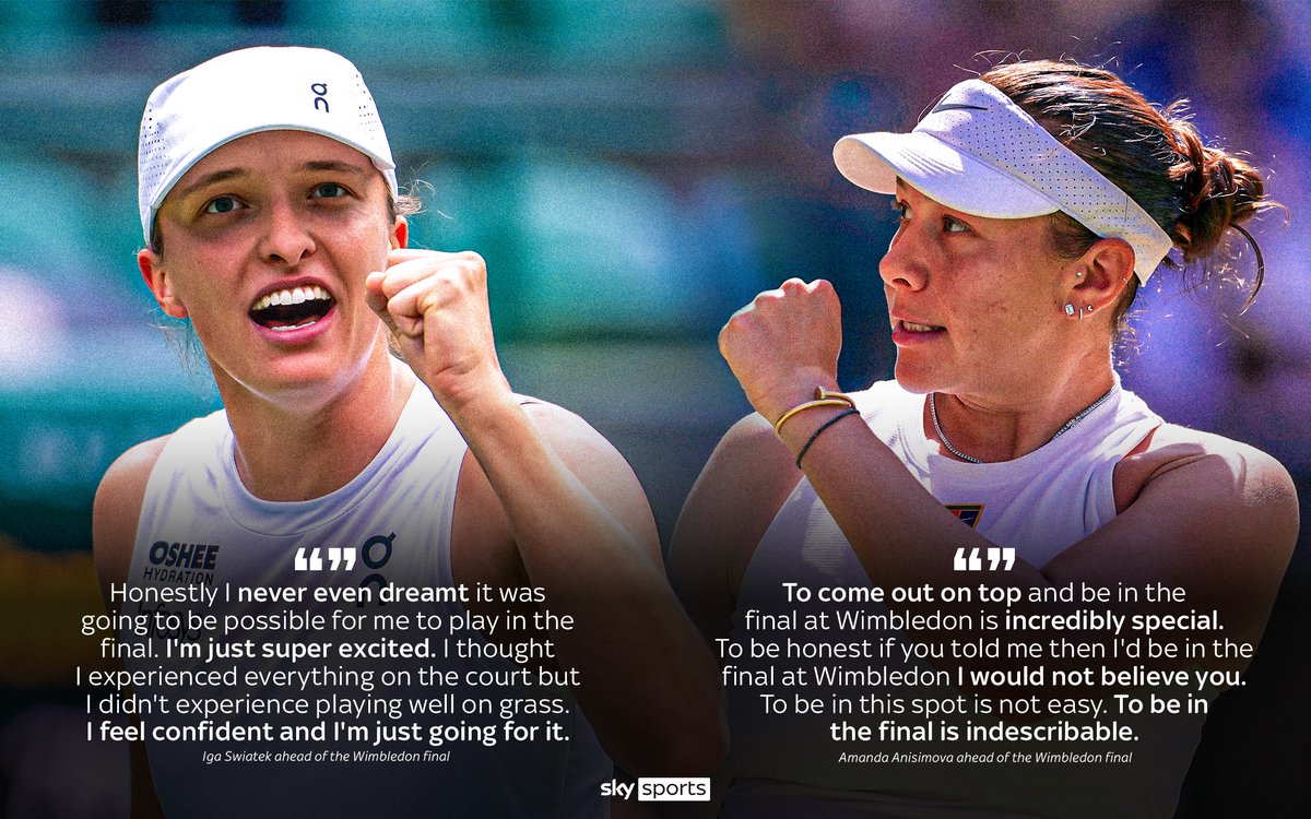 SkySportsTennis's tweet image. Spirits are high with the Wimbledon Women's Finalists! 🎾🙌