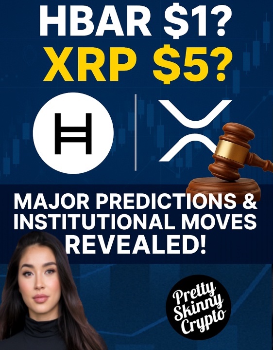 pskinnycrypto's tweet photo. HBAR to $1? XRP to $5? Major Predictions & Institutional Moves Revealed!

Hey crypto trailblazers, it’s Naomi from Pretty Skinny Crypto! 🚀 In this rapid-fire update, we’re diving into why HBAR and XRP are lighting up the charts. With bold 30-day price predictions of $1 for Hedera and $5 for XRP, here’s what’s fueling the surge:

🔹 Grayscale just added HBAR to its Smart Contract Fund 
🔹 XRP nears SEC case resolution—legal clarity could send it flying 
🔹 Kraken & Metal Pay integrations boost HBAR liquidity 
🔹 RippleNet expands into 70+ countries 
🔹 ISO 20022 and real-world stablecoins drive enterprise adoption

📊 HBAR: $0.21 → $1? 
📊 XRP: $2.80 → $5? 

Naomi breaks it all down—no fluff, just facts.

Subscribe and join the crew at https://t.co/fdruluq6lD This is not financial advice. Always DYOR.

#HBAR #XRP #CryptoPredictions #CryptoNews #NaomiCrypto #hedera #ripple #XRPnews #hederanews #PrettySkinnyCrypto #HBARto1 #XRPto5 #CryptoUpdate #ISO20022