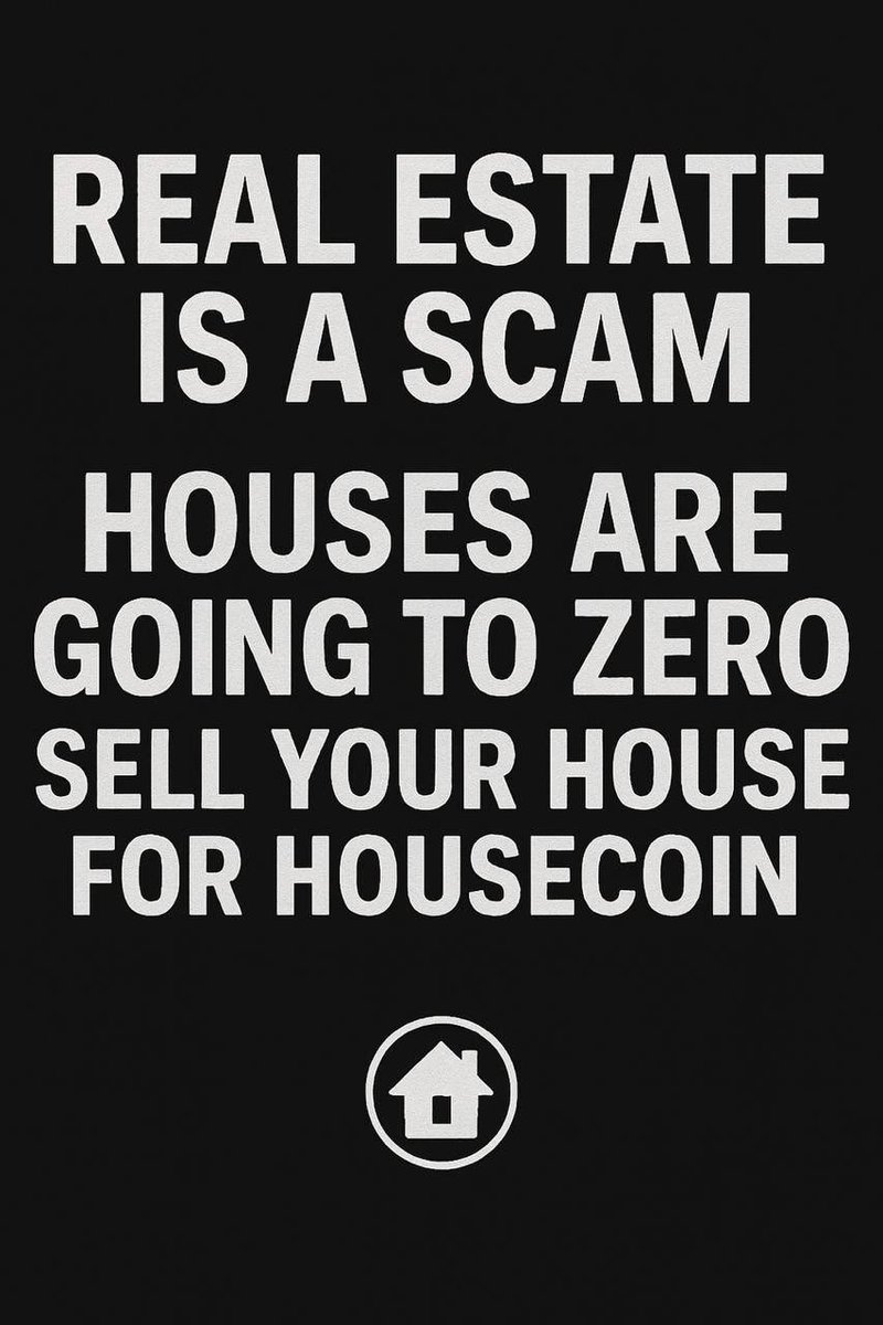 Housecoin has cool af mission. Be the hedge against rigged housing market. 

I think we are early here, a lot of people will join to this movement.

$House in accumulation zone.
 
When we exit this zone then goal is clear.

1 Housecoin = 1 house