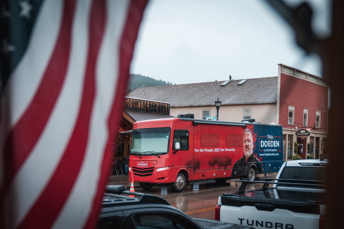 TobyForSD's tweet photo. The rain did not keep the patriots away. Thank you, Hill City, for an absolutely electric Friday night. https://t.co/6KL4aTHdFO
