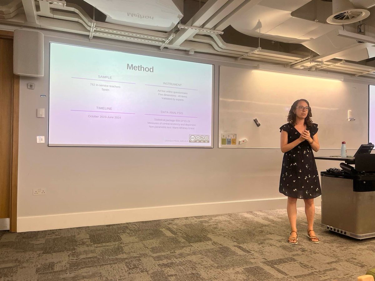 Today I had the pleasure of presenting, in London, a research study on the teaching competences that educators activate more frequently in Innovative Learning Environments (such as #FutureClassroomLab, #AuladelFuturo, or #AulasTransformadoras) compared to traditional classroom