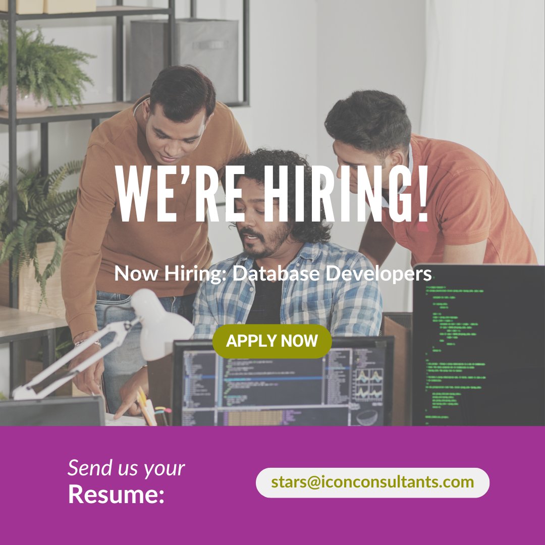 WorkWithIcon's tweet image. We are looking for Database Developers:
 
▪️3+ years of experience in cloud infrastructure, and AI/ML development
▪️Demonstrated expertise with various computing platforms
Apply online at: hubs.la/Q03vP11Y0
 
#hiring #jobsearch #databasedevelopers #developer