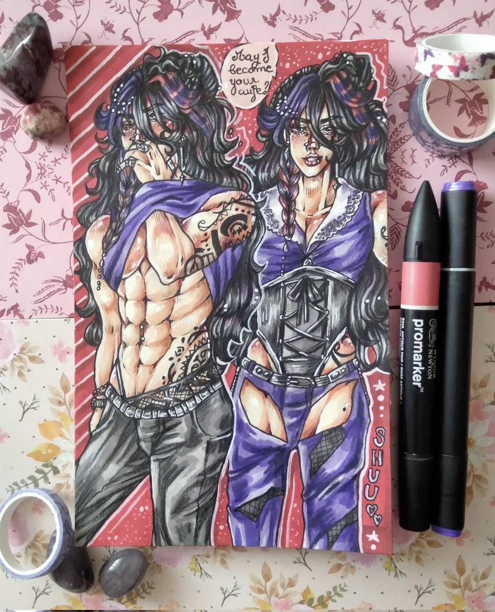 Shuu returning to black hair ?? (While keeping red and purple in some parts because ain't no way)
#oc #originalcharacter #ocdesign #art