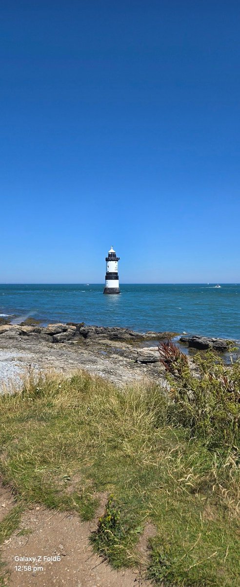 Trwyn Penmon point lighthouse Anglesey &amp; puffin island
