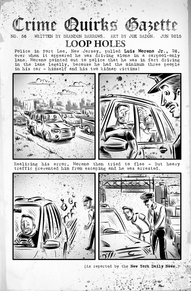 GuiltyCrimeMag's tweet image. Here's your weekly classic Crime Quirks Gazette by @BrandonBarrows and @JoeBadon!