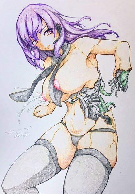 _(へ ノ ε:)_完成したついでに、10年前の色鉛筆お絵描き比較で成長しまくっていると自己肯定感を爆上げするの! 2015年7月←→2025年7月