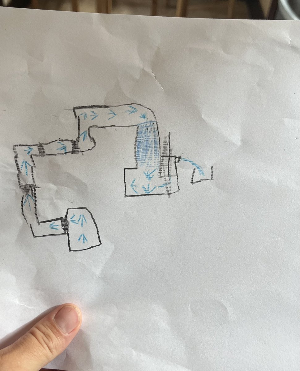 My five year old Grandson drew this pump system for me today. I think he is ready for Navy nuclear power school! 😂