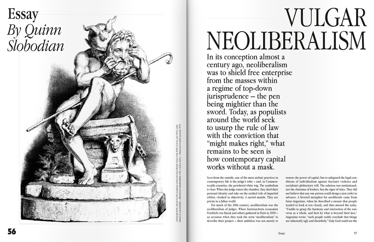 spike_art's tweet image. “This is robes-off neoliberalism - not clothed in abstract principles of reciprocal exchange, but bare and unapologetic praise of accumulation. What’s yours is yours, and fuck anyone who tries to take it.” – Quinn Slobodian
shop.spikeartmagazine.com/products/issue…