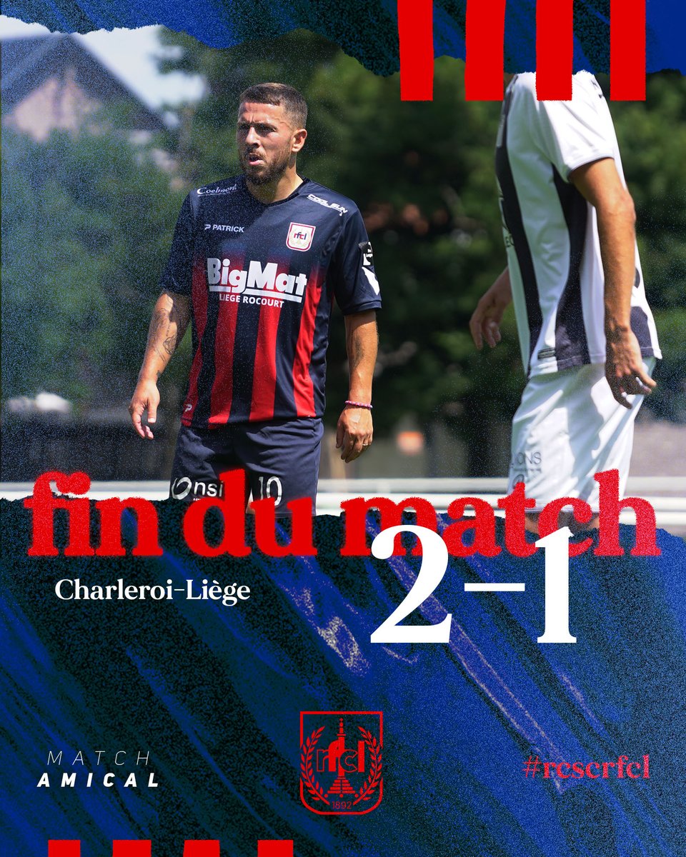 🔚 R. Charleroi SC-RFC Liège 2-1 FT

❤️‍🔥💙 #matchamical #footballardent