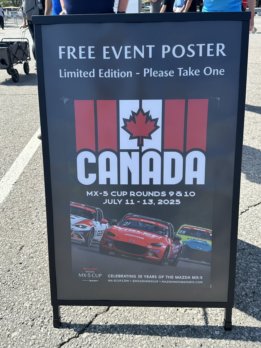 Are you at <a href="/CTMPOfficial/">CTMP</a>?
Do you want this poster?
Come on by to the #MX5Cup autograph session 12:00 - 12:30pm TODAY at our series truck near the Trackside Grill.