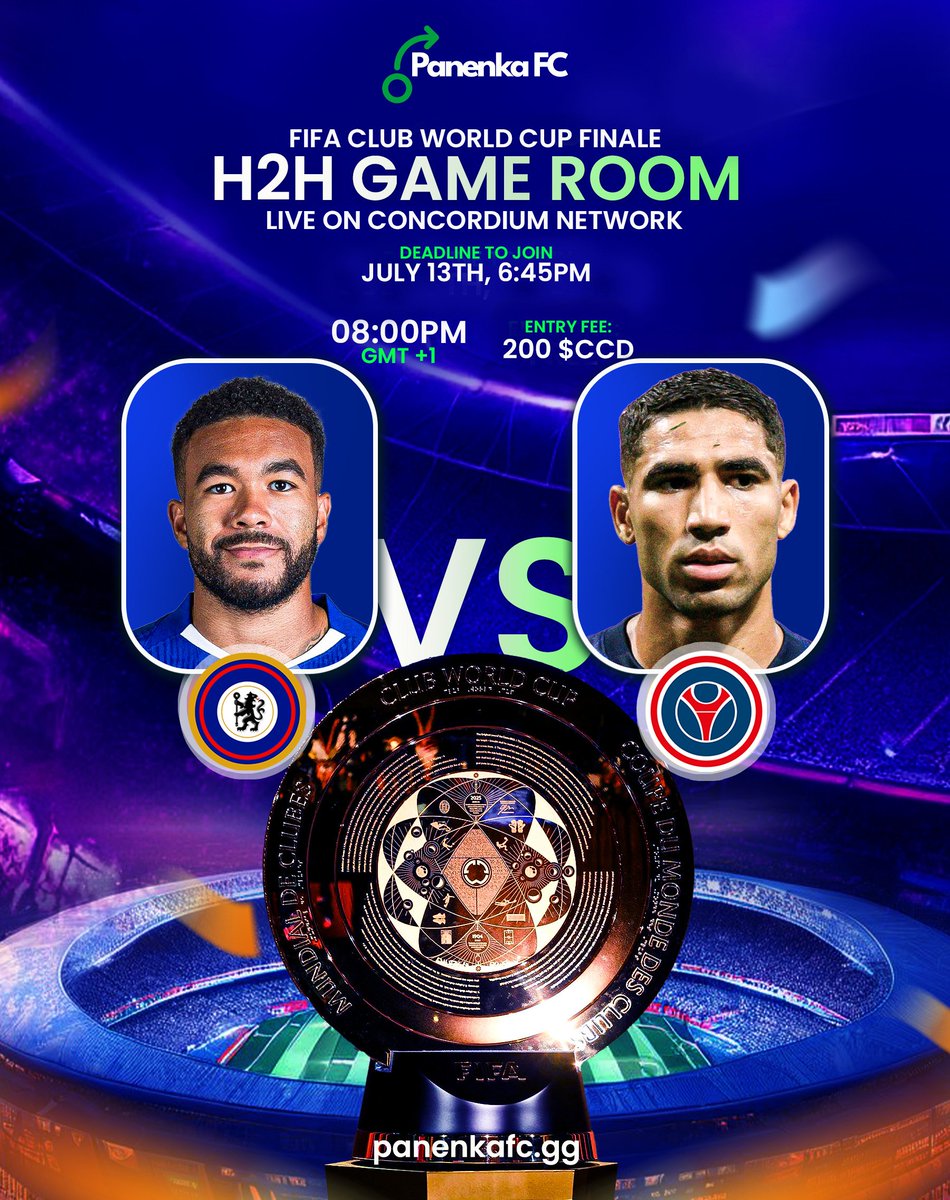 It’s a full European clash!

The reigning UEFA Champions League winners face off against the UEFA Conference League champions in the final of the #FIFACWC 🏆

A battle of continental champions on the world stage.

It's PSG 🆚 Chelsea at the MetLife stadium in New York 🏟️ 

📍Game