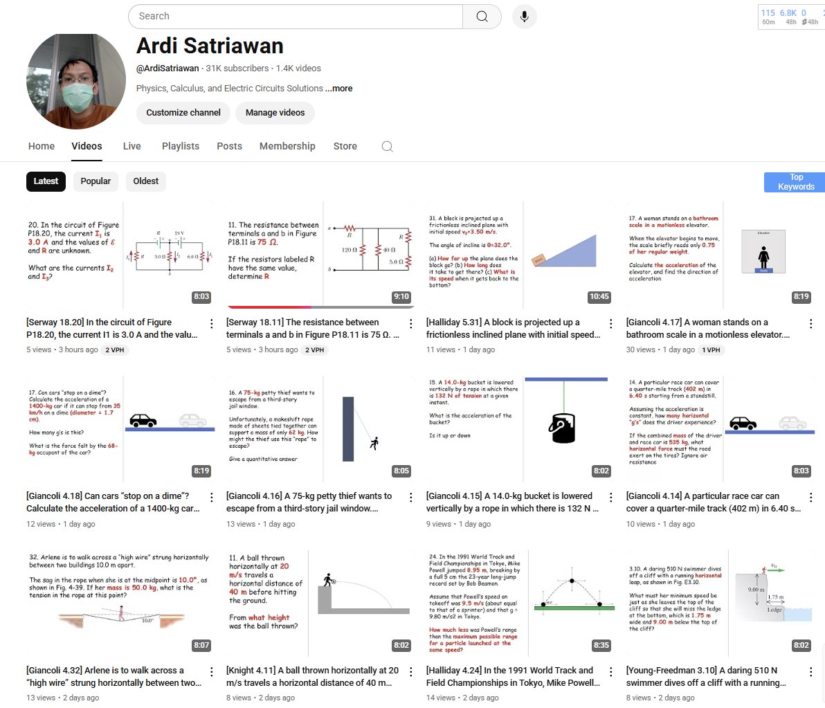 Masih terus ditambah.

Saya udah bikin 150 video bulan lalu.
150 video bulan lalunya lagi. 😂