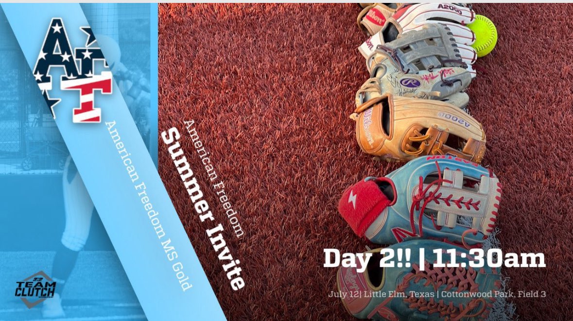 Ella Daigle (@daigleella81693) on Twitter photo Day 1: 2-0 in pool play!
Avg .800/OPS 2.00
4/5, 2-dbls PO’s 6
⭐️Day 2 Schedule⭐️
<a href="/KelseyBernhardt/">Kelsey Bernhardt</a> <a href="/CoachJenFuller/">Jenny Fuller</a> <a href="/Coach_Lem_UAM/">Kyle Lem</a> <a href="/coachstacpickme/">Stacy Middleton 🌻🏝 #WeAreThreshers⚙️</a> <a href="/nealy_tracy/">Tracy Nealy</a> <a href="/CoachSheltonPJC/">Shelby Shelton</a> <a href="/mollymcarter_/">Molly Carter</a> <a href="/AFMSGold/">American Freedom MS Gold</a> <a href="/AFSBALL/">American Freedom Softball</a> Day 1: 2-0 in pool play!
Avg .800/OPS 2.00
4/5, 2-dbls PO’s 6
⭐️Day 2 Schedule⭐️
<a href="/KelseyBernhardt/">Kelsey Bernhardt</a> <a href="/CoachJenFuller/">Jenny Fuller</a> <a href="/Coach_Lem_UAM/">Kyle Lem</a> <a href="/coachstacpickme/">Stacy Middleton 🌻🏝 #WeAreThreshers⚙️</a> <a href="/nealy_tracy/">Tracy Nealy</a> <a href="/CoachSheltonPJC/">Shelby Shelton</a> <a href="/mollymcarter_/">Molly Carter</a> <a href="/AFMSGold/">American Freedom MS Gold</a> <a href="/AFSBALL/">American Freedom Softball</a>