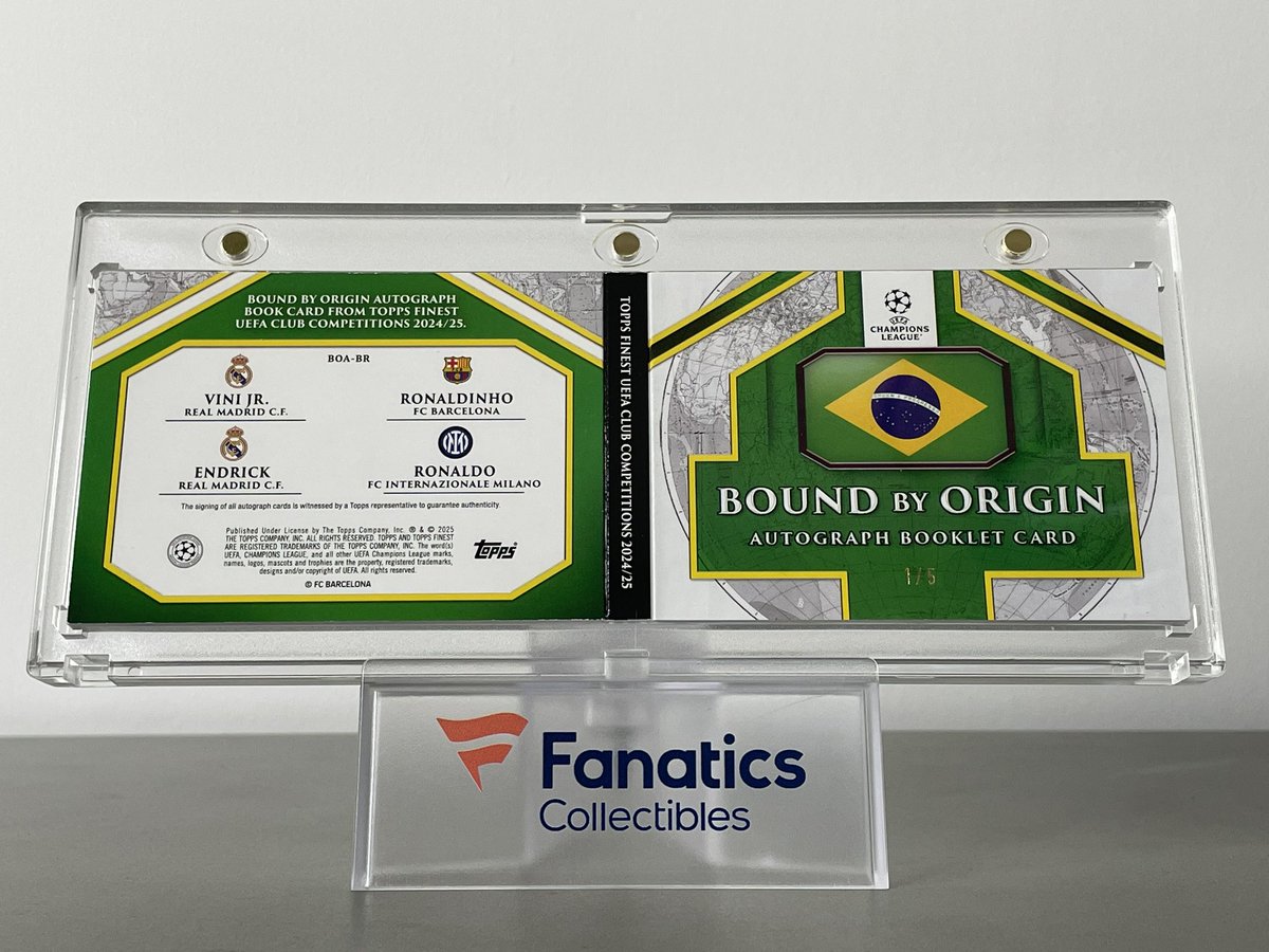 Now this is a truly incredible card! 1/5 Brazilian Bound By Origins Quad auto booklet! Wow! 🤩 <a href="/Topps/">Topps</a> <a href="/Topps_UK/">Topps UK</a>