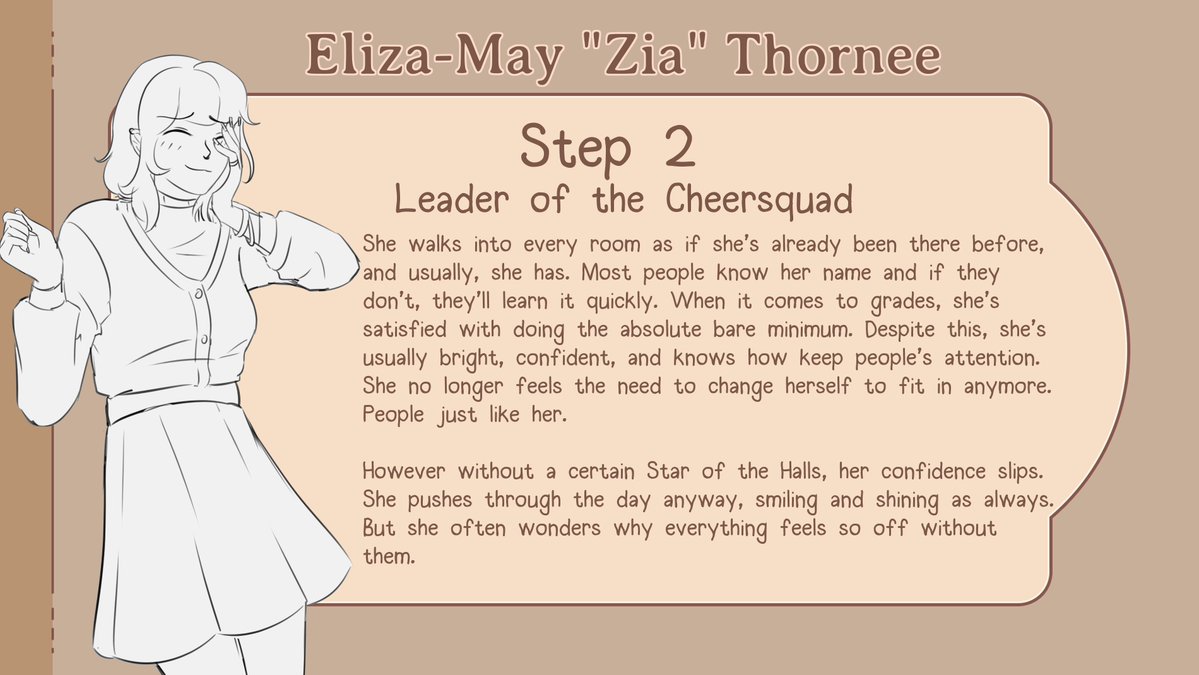 Pyroid_s's tweet image. step 2 zia intro sheet wip
i wanna make something clear, she doesn't RELY on Qiu being around. not completely. it's because they're close that she feels off without them there
it's because she's deathly scared of being alone :,)
#OLNF #OurLifeNowandForever #OLMC