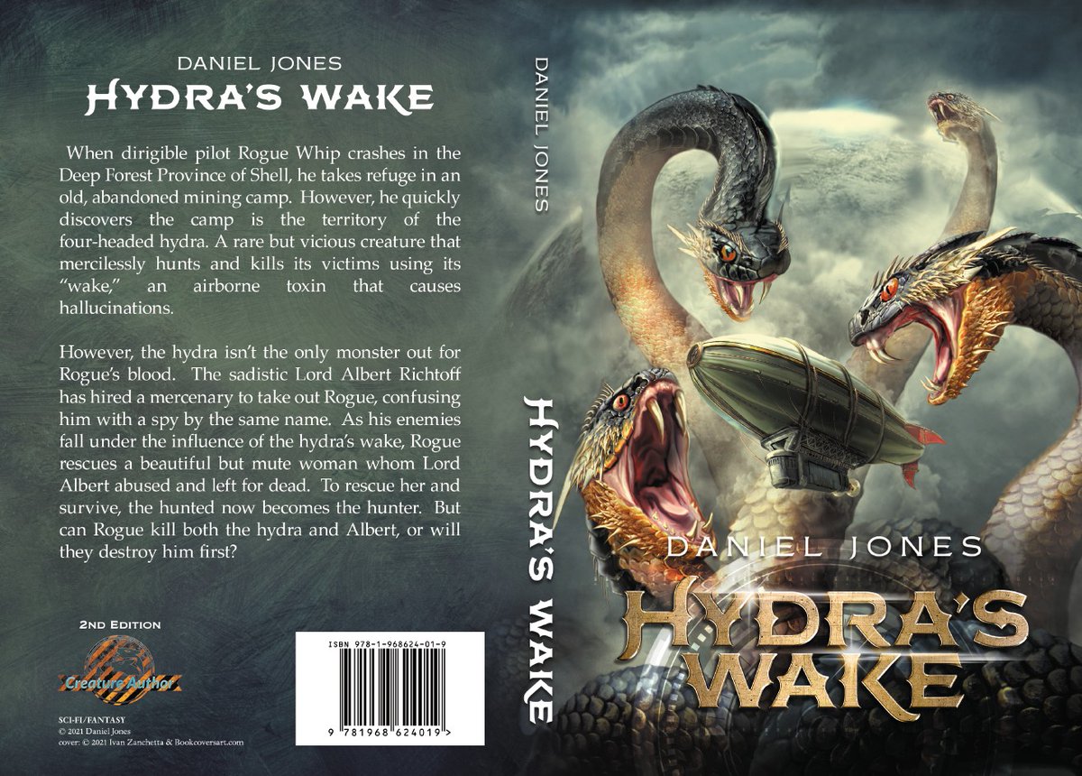 Hydra's Wake is a creature feature story that promises to take readers on a wild thrill ride. (See cover and blurb for the hype!)

Hydra's Wake re-releases on August 5th!
Preorder at
amazon.com/dp/B0FC5LXCVT
(Please check comments if you own a 1st edition)
#Scifi #Fantasy #Horror