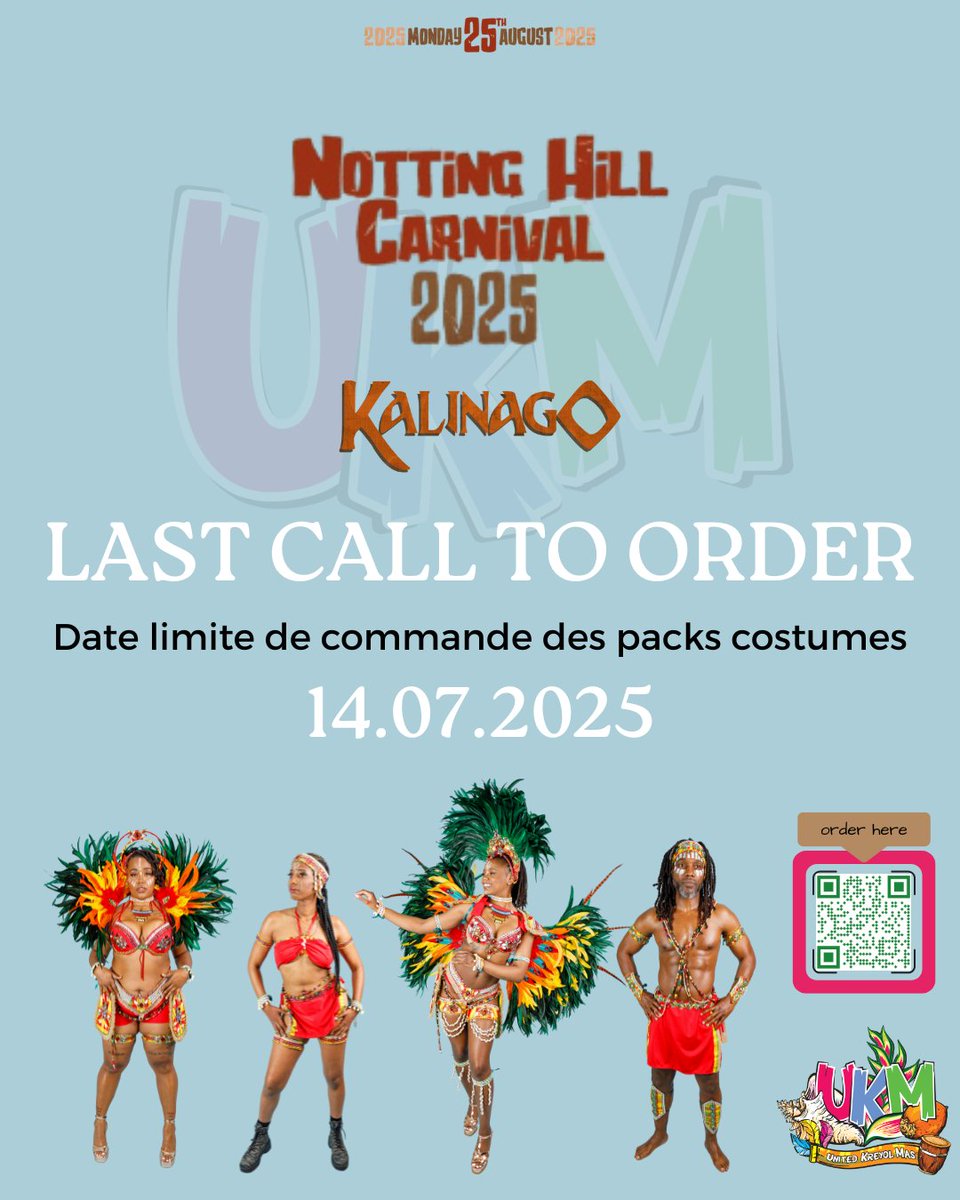 KreyolMas's tweet image. unitedkreyolmas.com
Une seule adresse pour vivre le meilleur Carnaval de Londres possible avec la seule équipe officielle représentant les caraïbes francophones ✊🏿
#Kalinagos
Very Special guest : @RIDDLA_Yasala