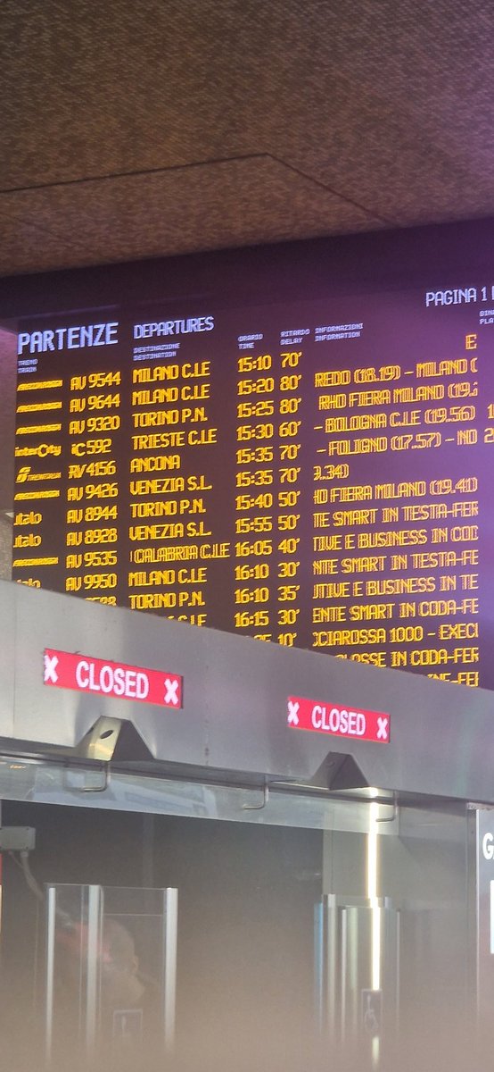 le réseau ferroviaire italien WOW je m'excuse pour tout la sncf