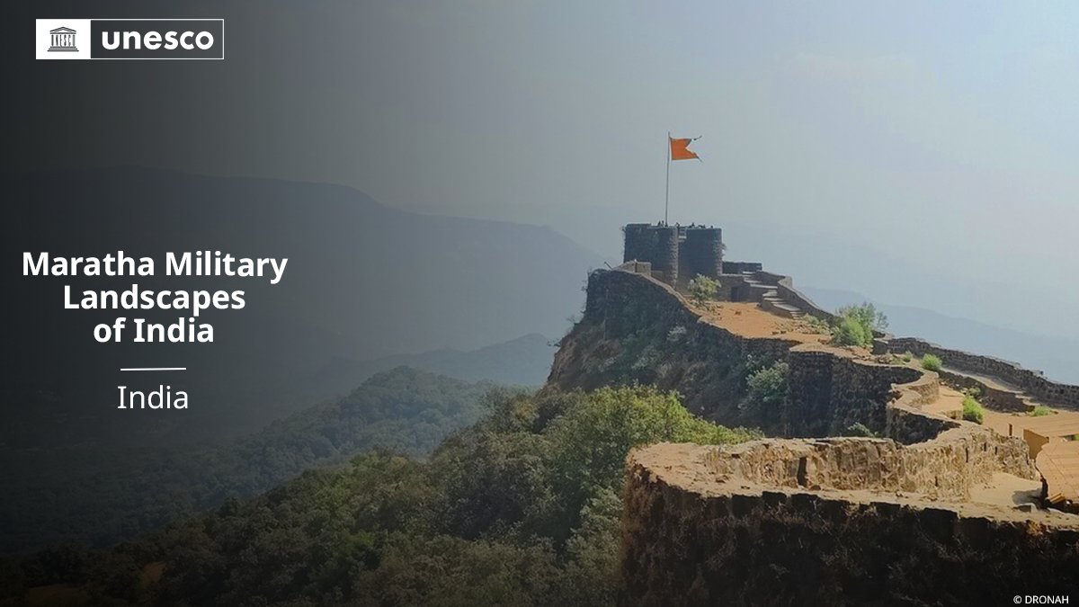Prabhat Upadhyay (@prabhatup) on Twitter photo New inscription on the <a href="/UNESCO/">UNESCO 🏛️ #Education #Sciences #Culture 🇺🇳</a> #WorldHeritage List: Maratha Military Landscapes of India, #India 🇮🇳. New inscription on the <a href="/UNESCO/">UNESCO 🏛️ #Education #Sciences #Culture 🇺🇳</a> #WorldHeritage List: Maratha Military Landscapes of India, #India 🇮🇳.