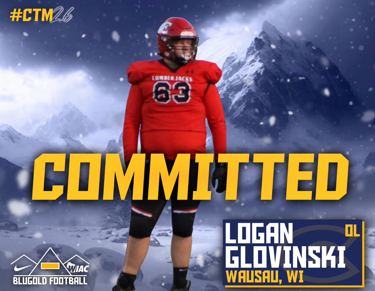 Logan Glovinski (@loganglovinski) on Twitter photo Blessed to announce my commitment to UW-Eau Claire to continue playing football. Ready to get to work- Roll Golds💙💛 <a href="/UWECFootball/">Blugold Football</a> <a href="/CoachE_Blugolds/">Rob Erickson</a> <a href="/CoachMcHugh62/">Mike McHugh</a> <a href="/Coach_KramerFB/">Tyler Kramer</a> <a href="/CoachBehonick/">Anthony Behonick</a> <a href="/MJ_NFLDraft/">Mark Johnson</a> <a href="/PrepRedzoneWI/">Prep Redzone Wisconsin</a> Blessed to announce my commitment to UW-Eau Claire to continue playing football. Ready to get to work- Roll Golds💙💛 <a href="/UWECFootball/">Blugold Football</a> <a href="/CoachE_Blugolds/">Rob Erickson</a> <a href="/CoachMcHugh62/">Mike McHugh</a> <a href="/Coach_KramerFB/">Tyler Kramer</a> <a href="/CoachBehonick/">Anthony Behonick</a> <a href="/MJ_NFLDraft/">Mark Johnson</a> <a href="/PrepRedzoneWI/">Prep Redzone Wisconsin</a>