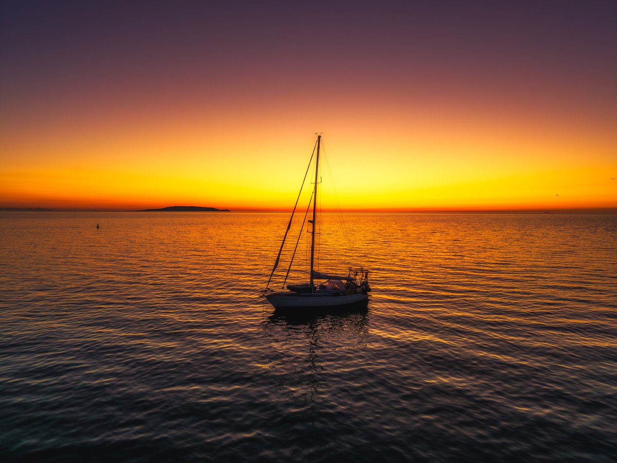 Pre-sunrise glow from Howth this morning. Lambay Island in the background.