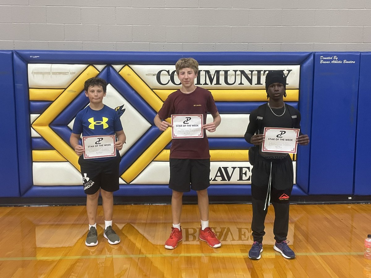 The Community Braves attacked the first week back after the break!!! Time to finish out the summer!!!

S/O to our ⭐️’s of the Week:
HI: Brody, Grayson, Dom
FEMALE: Avery, Taven, Kennedy
DEVO: Steven, Jaeden, Antwyone