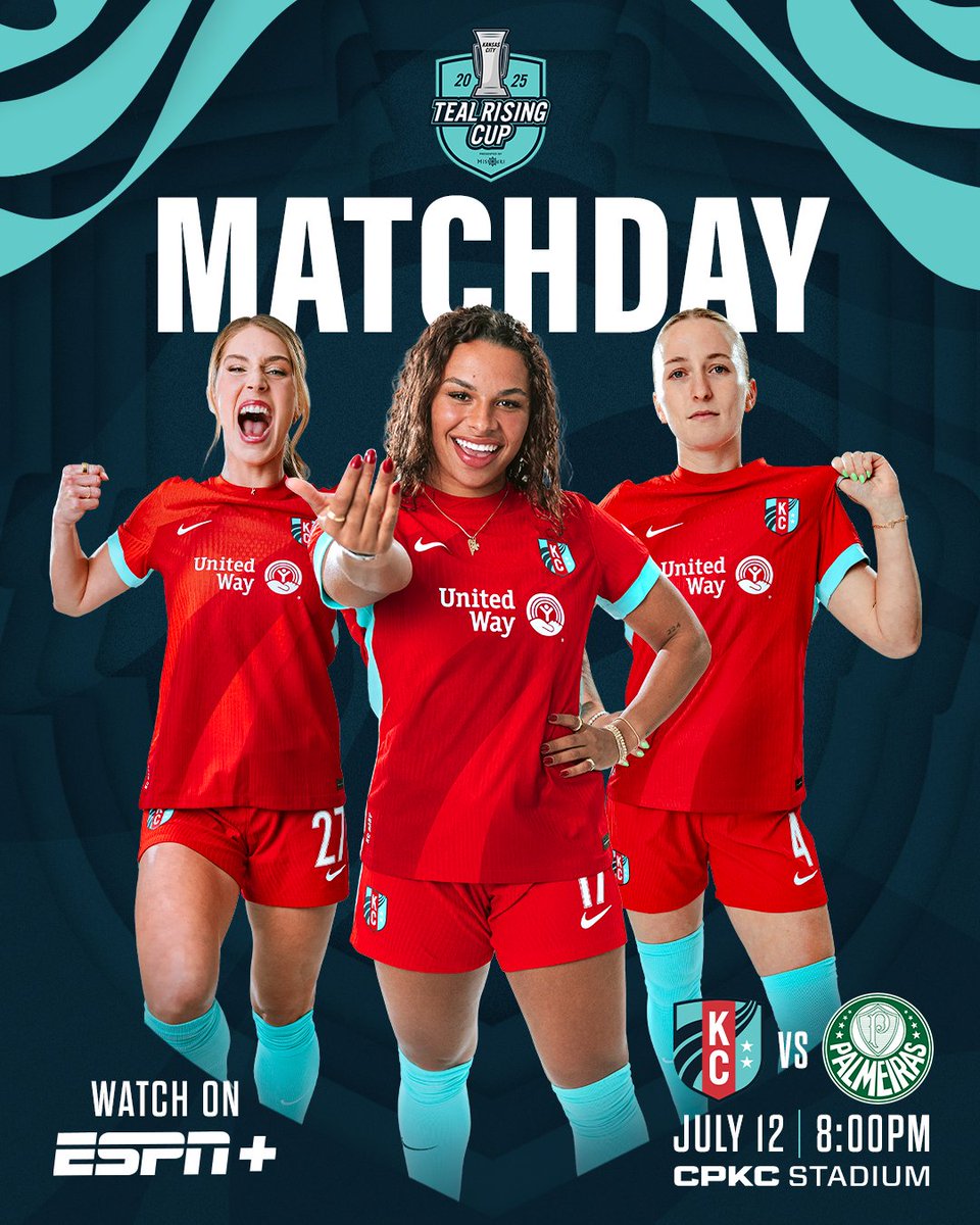 KC Current (@thekccurrent) on Twitter photo TEAL RISINGGGGGGGGG‼️
🆚 <a href="/Palmeiras/">SE Palmeiras</a>
⏰ 8PM CT
🏟 <a href="/cpkcstadium/">CPKC Stadium</a>
📺 <a href="/ESPNPlus/">ESPN+</a>, <a href="/DisneyPlus/">Disney+</a>
📻 <a href="/909thebridge/">90.9 The Bridge</a>, <a href="/KCTicoSports/">Tico Sports</a>
🎧 KC Current App
#KCvSEP | #KCBABY TEAL RISINGGGGGGGGG‼️
🆚 <a href="/Palmeiras/">SE Palmeiras</a>
⏰ 8PM CT
🏟 <a href="/cpkcstadium/">CPKC Stadium</a>
📺 <a href="/ESPNPlus/">ESPN+</a>, <a href="/DisneyPlus/">Disney+</a>
📻 <a href="/909thebridge/">90.9 The Bridge</a>, <a href="/KCTicoSports/">Tico Sports</a>
🎧 KC Current App
#KCvSEP | #KCBABY