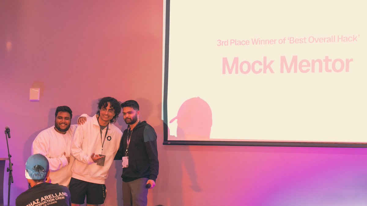 vivekvt_'s tweet image. Just won 2 awards at Canada’s largest hackathon – SpurHacks 🇨🇦
🏆 Best GPT Wrapper ($1,000)
🥉 3rd Best Overall Hack ($1,500)
Built Mock Mentor an AI-powered mock interview platform
Built solo. Competed against 2,000+ hackers.