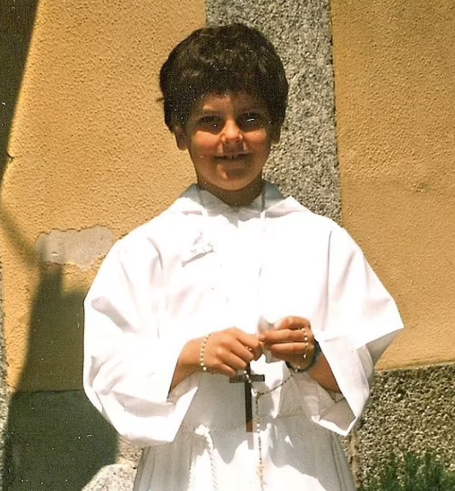 Blessed Carlo Acutis on the day of his First Holy Communion.
