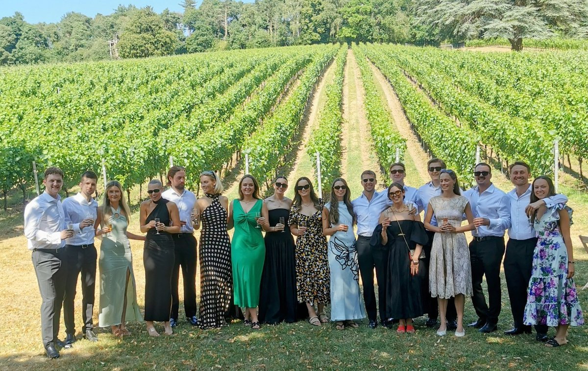 We don't normally insist on a formal dress code in the vineyard (unless you're here for pre-Henley Festival drinks).