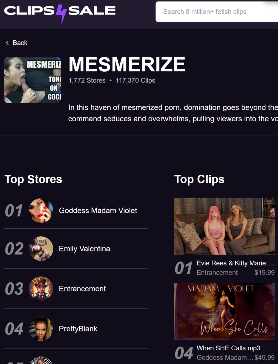 Lex Lucas | HypnoKink Content Producer (@entrancement_uk) on Twitter photo Straight in at #1 in the Mesmerize category!
Thank you <a href="/JiggleYourPuffs/">Evie Rees π©·</a> and <a href="/kiittymarie/">KittyMarie</a> for being such a steamy pair of spellbound seductresses!
Wanna do it again? ;)
Full Session up on @Clips4Sale this-a-way:
clips4sale.com/studio/12956/3β¦ Straight in at #1 in the Mesmerize category!
Thank you <a href="/JiggleYourPuffs/">Evie Rees π©·</a> and <a href="/kiittymarie/">KittyMarie</a> for being such a steamy pair of spellbound seductresses!
Wanna do it again? ;)
Full Session up on @Clips4Sale this-a-way:
clips4sale.com/studio/12956/3β¦