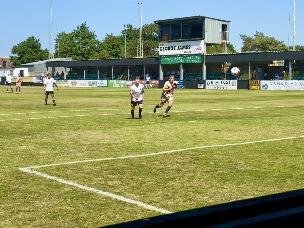 CPD Y Rhyl 1879 official (@rhylfc) on Twitter photo ⚫️ Half Time ⚪️
A fantastic left footed strike by new recruit James Farr gives us a narrow lead at the break.
CPD Y Rhyl 1879 - 1
<a href="/OfficialKAFC/">Kidsgrove Athletic FC</a> - 0
#sunnyrhyl ☀️ #preseason 🤝 ⚫️ Half Time ⚪️
A fantastic left footed strike by new recruit James Farr gives us a narrow lead at the break.
CPD Y Rhyl 1879 - 1
<a href="/OfficialKAFC/">Kidsgrove Athletic FC</a> - 0
#sunnyrhyl ☀️ #preseason 🤝