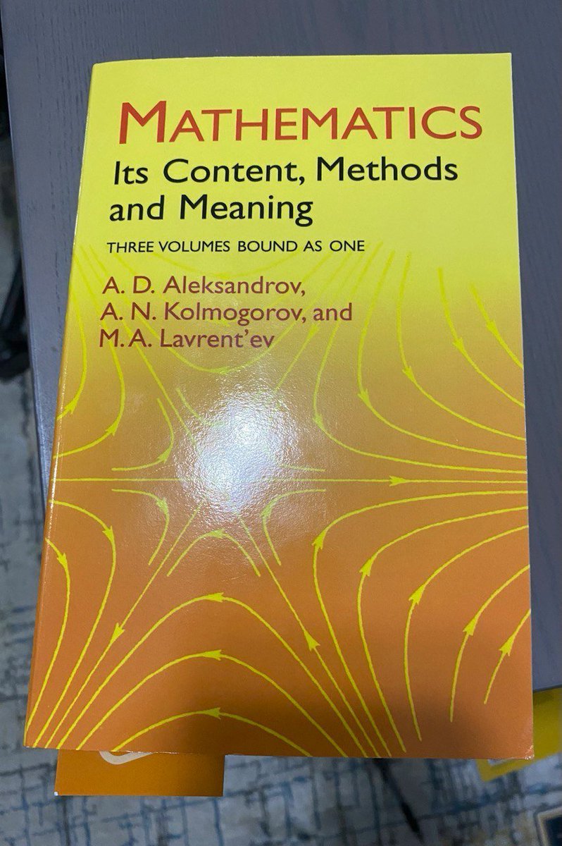 Riazi_Cafe_en's tweet image. "Mathematics: Its Content, Methods and Meaning"
By Aleksandrov, Kolmogorov, and Lavrent'ev.
A pretty good overview of many subject areas of math. Over 1000 pages.
Archive: archive.org/details/Mathem…